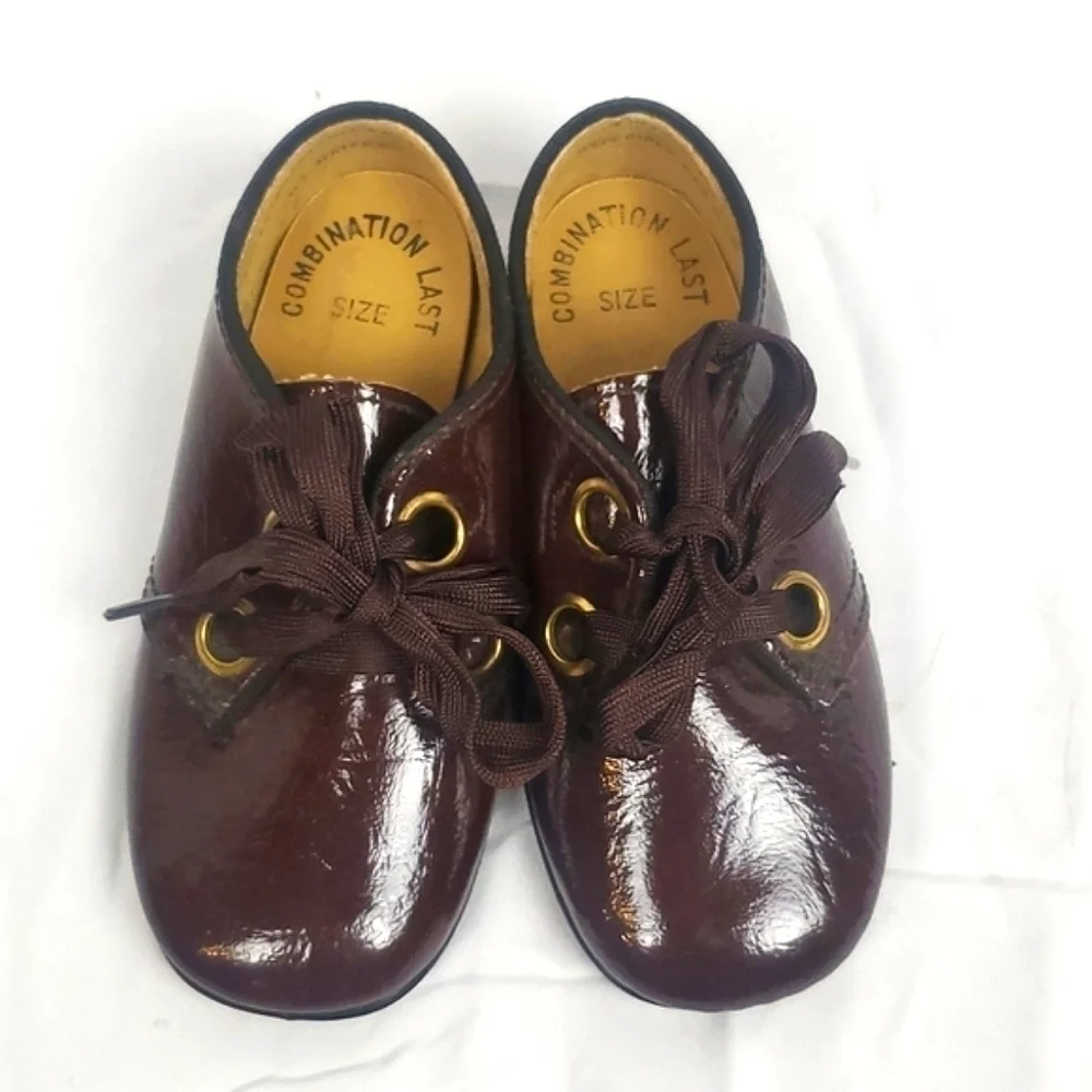 Vintage Patent Brown Cottagecore Toddler‎ Shoes